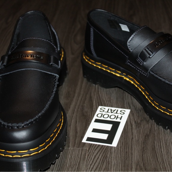 Dr. Martens Other - Dr.Martens Airwair Penton Bex DS PLTD Black Double Stitch Loafers Mens Size 11